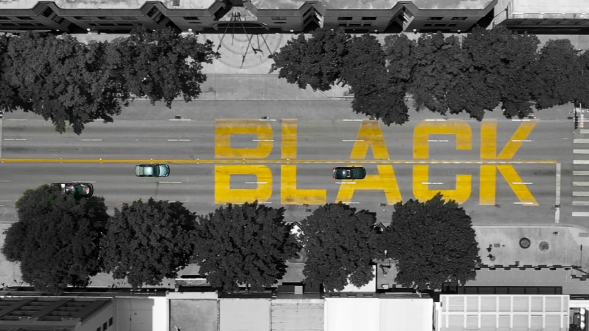 4K Social Justice Protest Racial Injustice Drone Aerial Texas