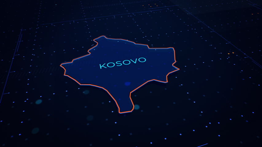 Kosovo Outline Map Stock Video Footage 4K And HD Video Clips   8 