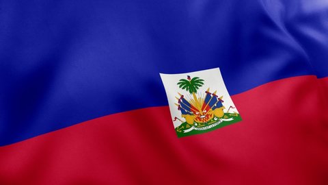 A beautiful view of Haiti flag video. 3d flag waving video. Haiti flag HD resolution. Haiti flag Closeup 1080p Full HD video.