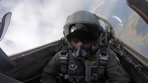 CIRCA 2019 - Student pilots learn and practice basic maneuvers in a T-38 Talon at Vance Air Force Base, Oklahoma.