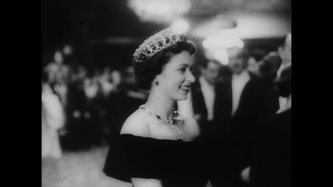 CIRCA 1956 - Marilyn Monroe meets Queen Elizabeth II (narrated in 1962).