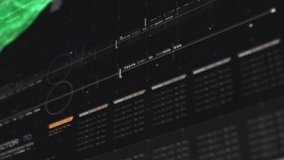 Advance motion graphic holographic terrain environment, geomorphology, topography and digital data telemetry information display for screen background - Powered by Shutterstock - Get 15% off with code: PIKWIZARD15