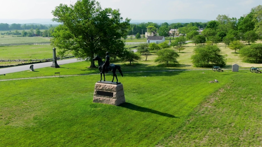General Meade on horseback, American Civil War Union Army Leader at battle of Gettysburg