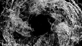 Super slow motion of water splashes on black background, filmed on high speed cinema camera, 1000 fps. - Powered by Shutterstock - Get 15% off with code: PIKWIZARD15