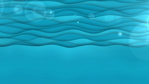 Water and underwater cartoon abstract moving waves background animation. Good for titles, etc... Seamless loop.