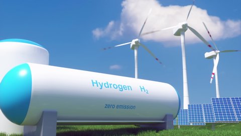 Hydrogen Renewable Energy Production Hydrogen Gas Stock Footage Video ...