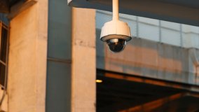 CCTV with security icon floating around. CCTV for the safety of life and property.