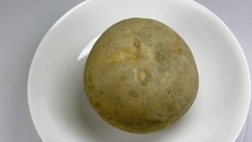 Raw potato, close up video clip