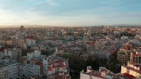 Aerial view. Valencia city. Panorama.