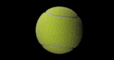 
4k Tennisball rolling looping video with no logo or text tennis ball rolling with Luma Matte