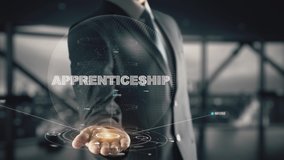 Apprenticeship with hologram businessman concept - Powered by Shutterstock - Get 15% off with code: PIKWIZARD15