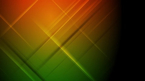 Green orange geometric abstract glowing lines motion background. Seamless looping. Video animation Ultra HD 4K 3840x2160