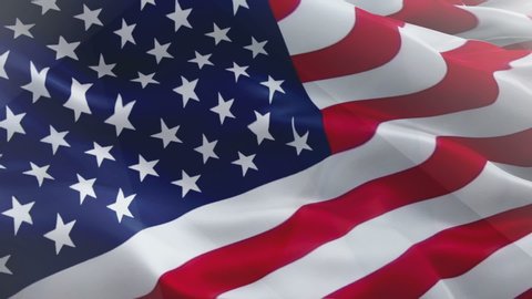 US flag video. United States of America waving video gradient background. 4th of july US American Flag Waving. USA flag for Independence Day, 4th of july US American Flag Waving 1080p Full HD 
