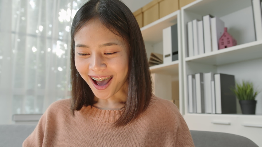 Asian young otngagged cum