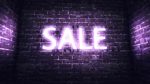 neon sale, animated colorful lights,sale neon  on wooden wall background