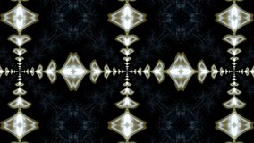 Abstract video with kaleidoscopic pattern and texture, dark and bright