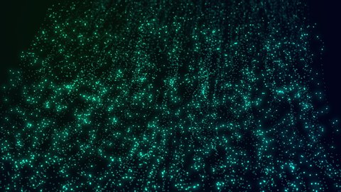 Galaxy in outer space bright blue green background.  Stock Video