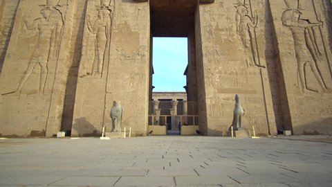 Edfu temple Horus god of Egypt entrance gate