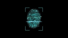 Motion of animation of fingerprint colorful neon Touch ID futuristic digital processing. Points connecting by lines. Security, guard concept for mobile application or smartphone unlock. - Powered by Shutterstock - Get 15% off with code: PIKWIZARD15
