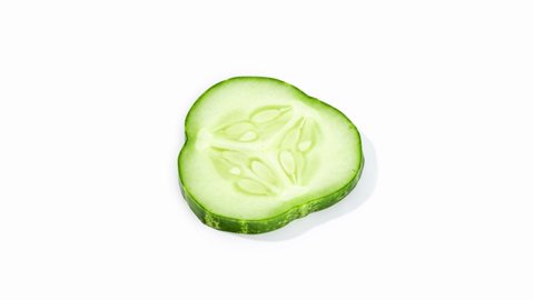 Slice Fresh Cucumber Isolated On White Stock Photo 1636901593 ...
