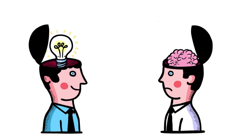 cartoon light bulb head