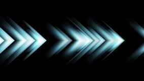 Blue abstract glowing arrows tech motion design. Futuristic neon background. Seamless looping. Video animation Ultra HD 4K 3840x2160