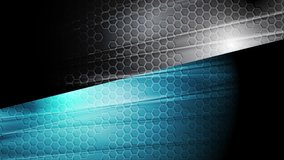 Black and blue tech glossy motion background with honeycomb texture. Geometric abstract design. Seamless looping. Video animation Ultra HD 4K 3840x2160