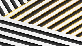 Abstract black white minimal motion background with golden lines. Seamless looping. Video animation Ultra HD 4K 3840x2160