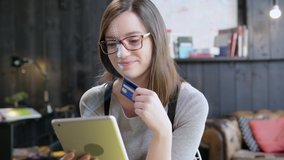 Young Beautiful Woman Online Payment Online Shopping Purchase Face Detection Technology Biometric Facial Recognition 3D Scanning Biometric Authentication Software Online Banking Technology Red Epic 8k - Powered by Shutterstock - Get 15% off with code: PIKWIZARD15