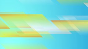 Blue and yellow tech geometric abstract motion design. Seamless looping. Video animation Ultra HD 4K 3840x2160