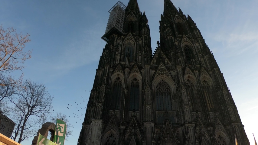 Entrance gate to the Cologne Cathedral (Kolner Dom), Roman Catholic cathedral church, located in the city of Cologne, Germany. It is the largest Gothic church in northern Europe.