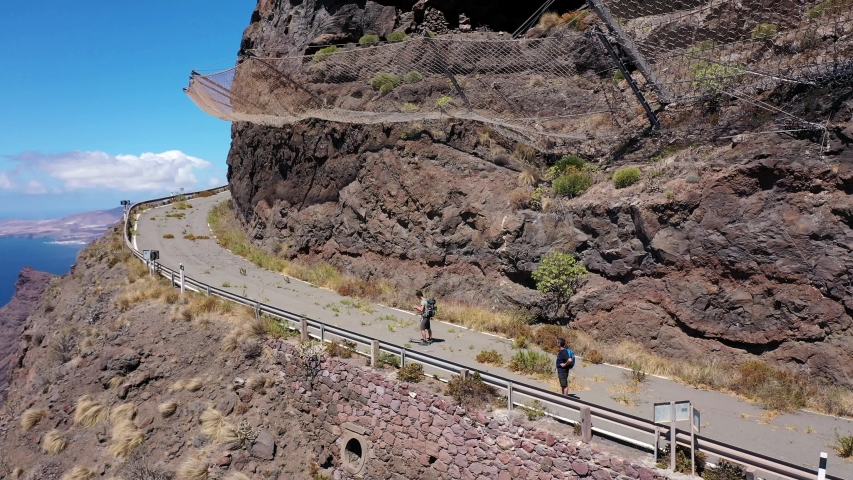 An abandoned road Agaete-La Aldea Gran Canaria Island Canary Islands Spain. Gran Canaria is one of Spain’s Canary Islands, off northwestern Africa.