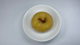 Small donut, close up video clip