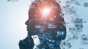 AI (Artificial Intelligence) concept. Deep learning. IoT (Internet of Things). ICT (Information Communication Technology). - Powered by Shutterstock - Get 15% off with code: PIKWIZARD15