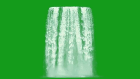 Waterfalls green screen motion graphics