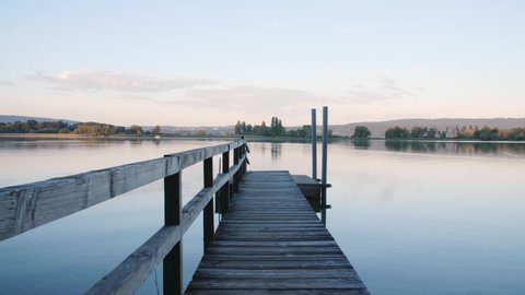 Dock at Sunrise at Lake Constance