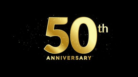 50 th Anniversary Text Alpha Channel
