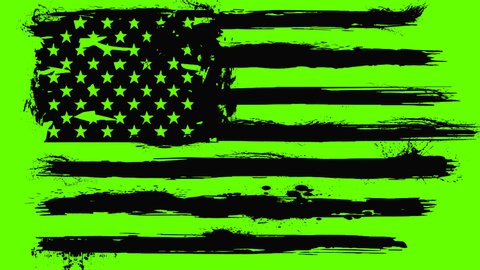 Grunge Usa Flag On Transparent Background Stock Vector (Royalty Free ...