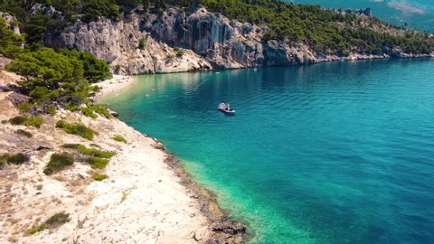 Nugal nudist beach Croatia Makarska drone