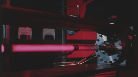 1950's USA. Scientist at Bell Laboratories develop the World's First LASER, using Coherent Light  and expanding the development of pulsed lasers. 4K Scan of Archival 16mm Film.