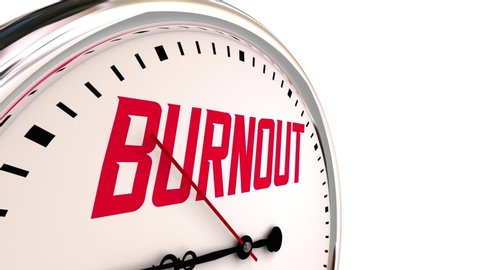 Burnout Exhaustion Stress Clock Time Overworked 3d Animation