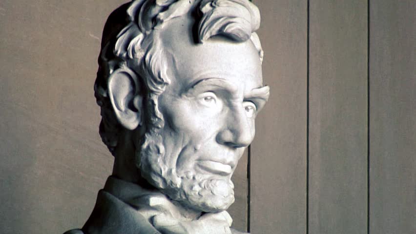 Side of face at Lincoln Memorial