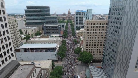 Austin Black Lives Matter March Drone
