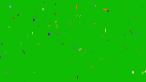Colorful 3D animation of confetti falling on green screen so you can easily put it into your scene or video. Celebrate the holidays with it.