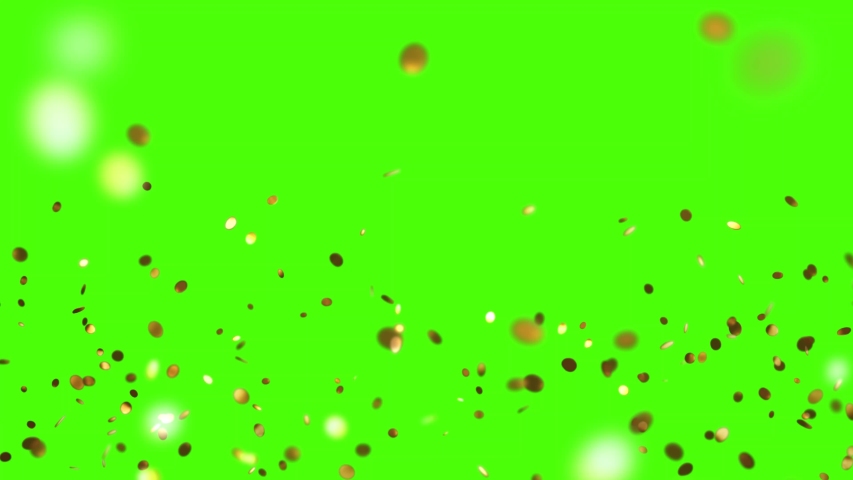 Colorful 3D animation of confetti falling on green screen  can easily put it into scene or video. Celebrate the holidays with it. Royalty-Free Stock Footage #1056163295