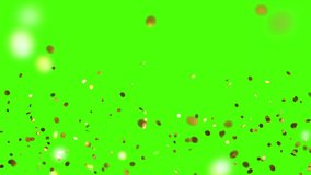 Colorful 3D animation of confetti falling on green screen  can easily put it into scene or video. Celebrate the holidays with it.