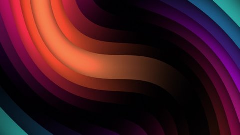 Stylish 3D Abstract Animation Color Wavy Smooth Wall Concept Multicolor Liquid Pattern. Wavy Reflection Surface Macro. Trendy Colorful Fluid Abstraction Flow. Beautiful Gradient Texture