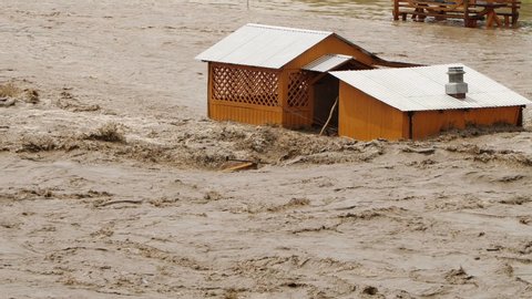 Flooding, River overflowing, Ecological disaster, Global warming problem