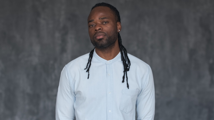 African American man portrait. Successful African American man looking at the camera.