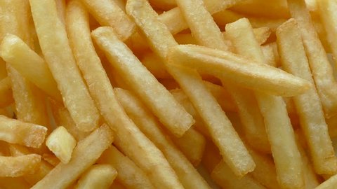 French fries background, closeup shot